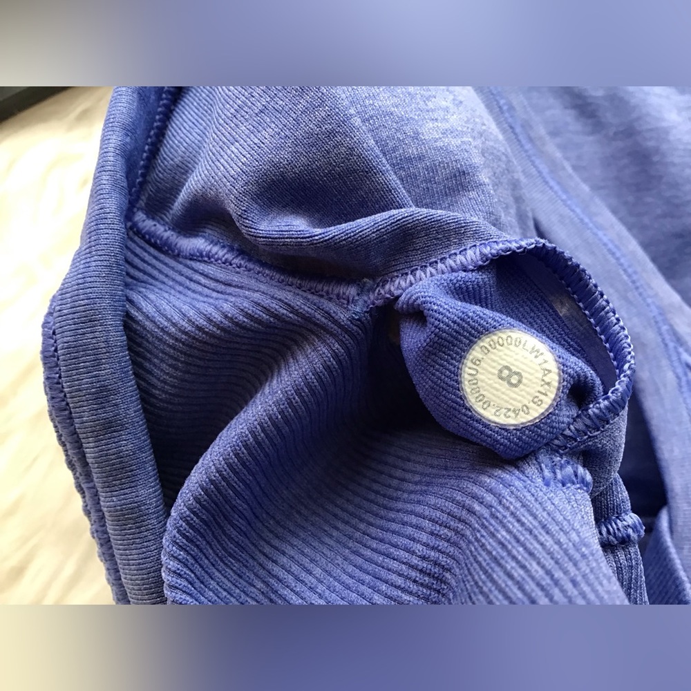 🌼Lululemon Ebb to Street Shelf Bra Tank Top *Light Support Wild Indigo Size 8 - Picture 10 of 12